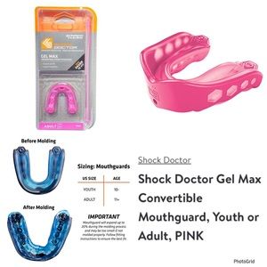 🌟🌟🌟Shock Doctor GelMax Adult Pink MouthguardNEW